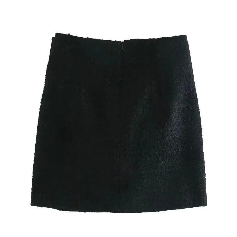 VINTAGE PATCHWORK TWEED MINI SKIRT