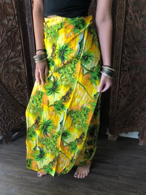 Wrap Around Skirts, Palm Tree Printed Sarong, Boho Size