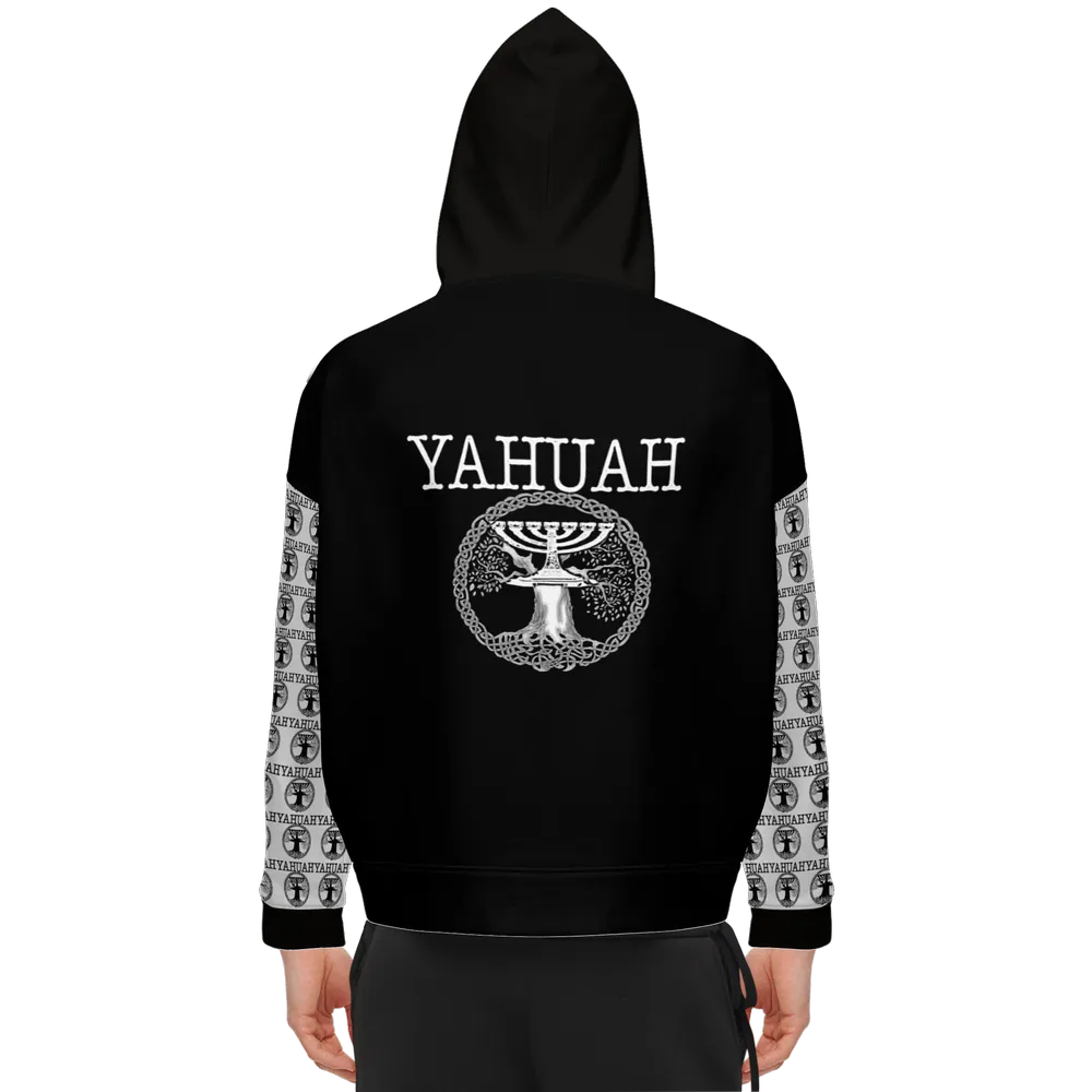 Yahuah-Tree of Life 02-06 Yin Yang Men’s Designer Relaxed Fit Pullover Hoodie