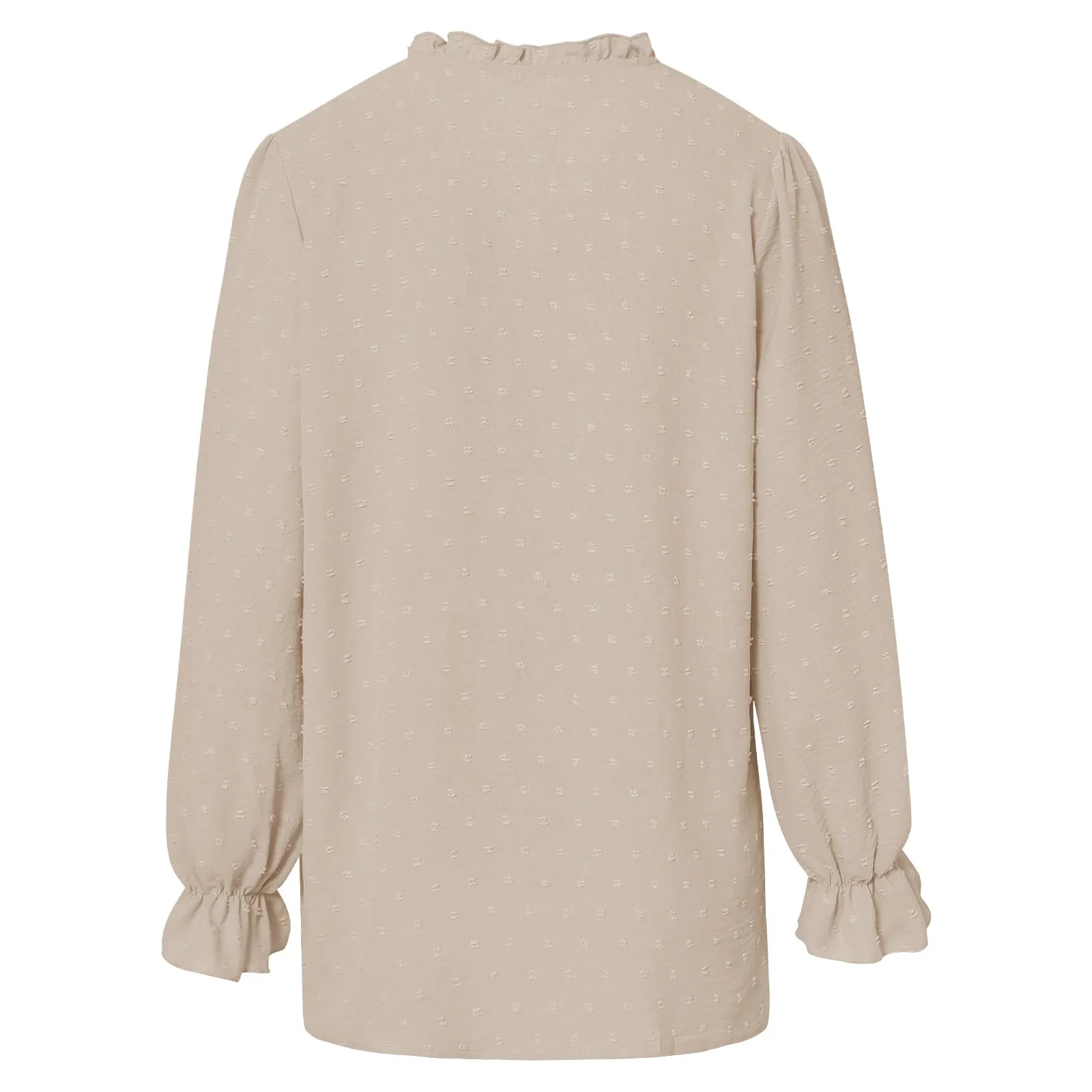 YESFASHION V-neck Shirts Women Fashion Casual Polka Dot Shirts